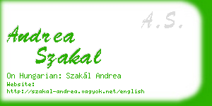 andrea szakal business card