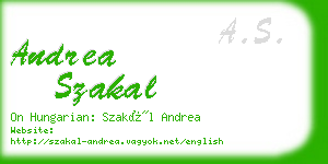 andrea szakal business card